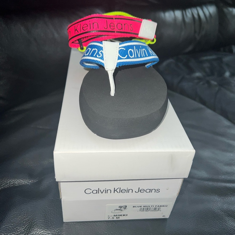 Calvin Klein neon sandals
